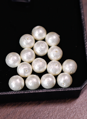 日本进口贵和全孔白色棉花珍珠饰品配件项链耳钉diy制作材料