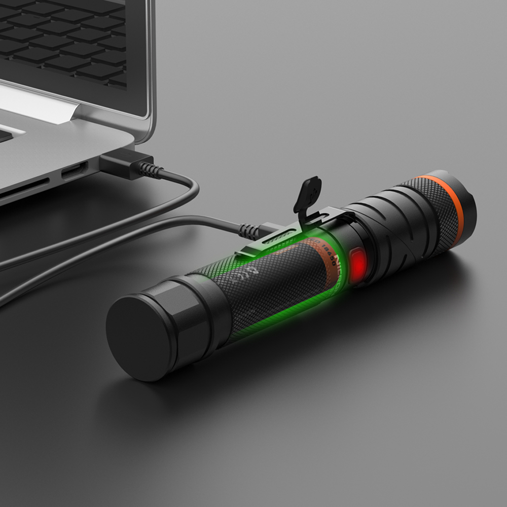 NICRON耐朗B70中型弯头拐角灯户外强光远射充电转角手电 - 图2