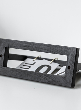 ins创意木质木头日历桌面时间日期牌家居装饰品桌面摆件拍照道具