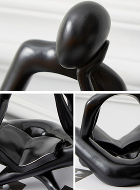 北欧创意抽象人物小众艺术摆件简约现代客厅电视柜家居装饰品摆设