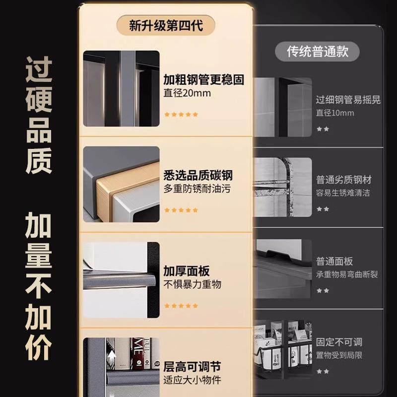 厨房菜篮子置物架落地多层蔬菜储物架家用锅具微波炉烤箱收纳架子,淘宝优惠券,粉丝福利购,淘宝优惠卷