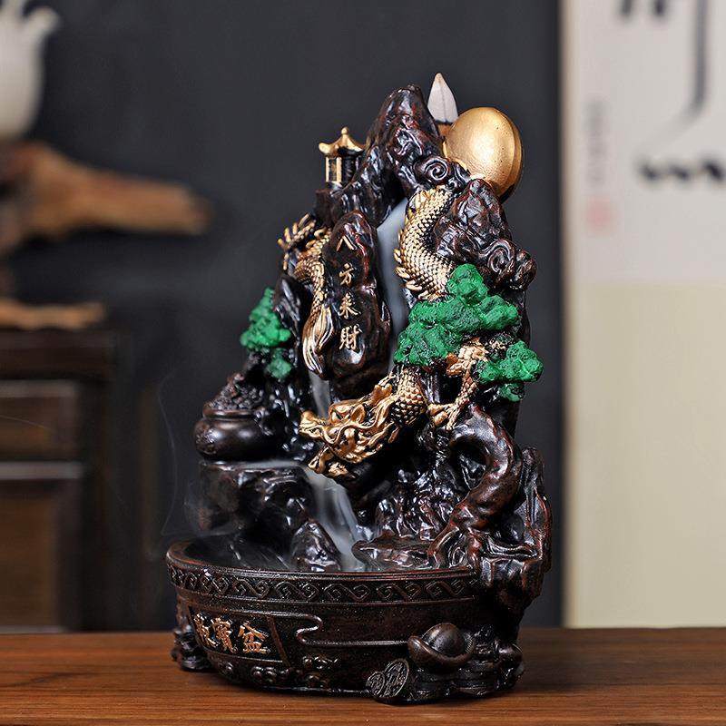 大号倒流香炉摆件创意复古山水玄关摆件倒流香炉檀香炉流云装饰品,淘宝优惠券,粉丝福利购,淘宝优惠卷