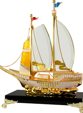 一帆风顺帆船摆件办公室领导桌面轻奢高档客厅开业礼物公司纪念品