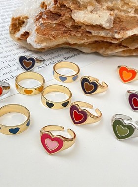 Korean Style Blue Purple Rings for Women Punk ndy Vintage He