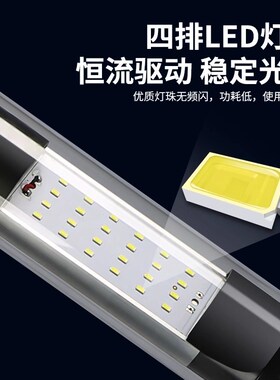 LED数控机床工作灯灯管型CNC加工中心车床24V防水防油照明灯220V