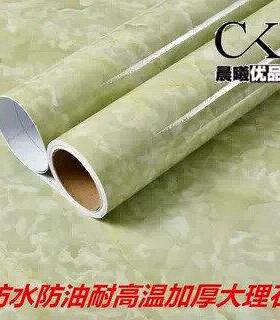 桌布自粘防水加厚大理石厨房防油贴纸橱柜翻新灶台耐高温台面壁纸