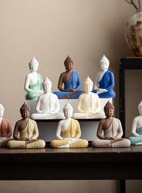 新中wertyhgf国禅宗陶瓷来佛像饰品意释创迦牟家居尼装饰如工艺