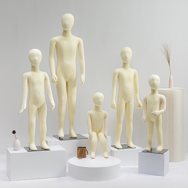 婴儿男儿童模特道具假人童装小孩女软全身服装店展示架模特架体店 - 图1