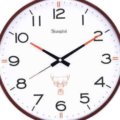 上海时钟北欧福鹿石英钟客厅卧室静音挂钟创意时尚轻奢免打孔钟表,淘宝优惠券,粉丝福利购,淘宝优惠卷