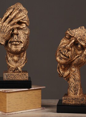 速发复居人设型象摆物模抽树脂工艺品装饰品摆件样板房软装