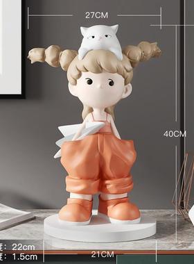 轻奢女孩客厅桌面装饰摆件家居饰品电视柜旁玄关乔迁结婚新婚礼物