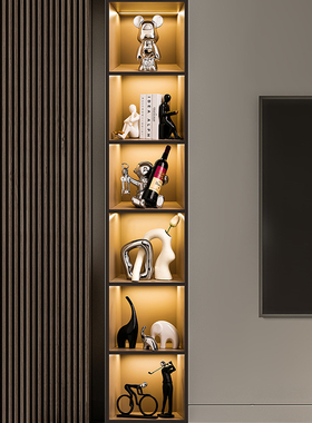 速发创意餐边双排柜酒柜装饰居摆件家轻品奢风客厅柜子兔子红酒架