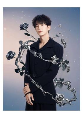 【鹭卓挚爱同款】星空下的玫瑰项链戒指套装小众设计高级感礼物