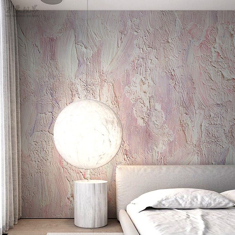 简约现代艺术抽象壁布温馨粉色紫色电视背景壁布卧室客厅酒店壁纸,淘宝优惠券,粉丝福利购,淘宝优惠卷