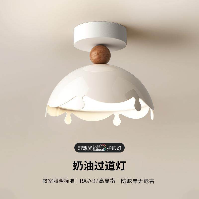 奶油中古风玄关过道吸顶灯轻法式创意蛋壳温馨可爱衣帽走廊阳台灯,淘宝优惠券,粉丝福利购,淘宝优惠卷