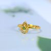 S925 silver inlaid Hetian jade jasper ring 11177