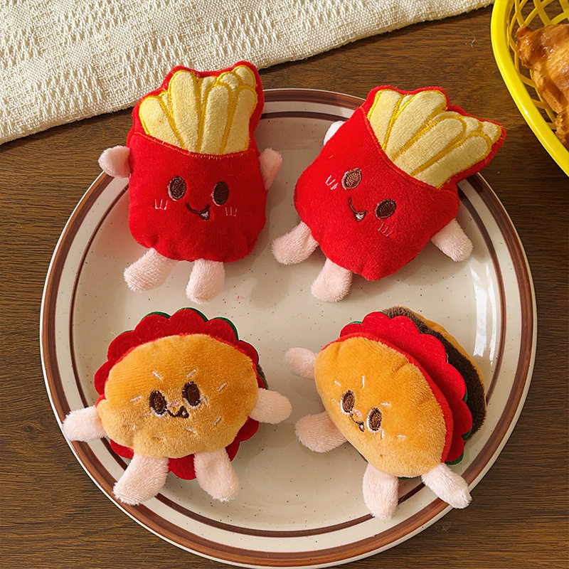 汉堡钥匙扣小挂件创意鸡腿毛绒公仔玩偶礼品书包娃娃可爱玩具挂饰,淘宝优惠券,粉丝福利购,淘宝优惠卷