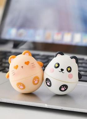 加倍可爱球形迷你不倒翁解压桌面小摆件装饰品礼物树脂工艺品