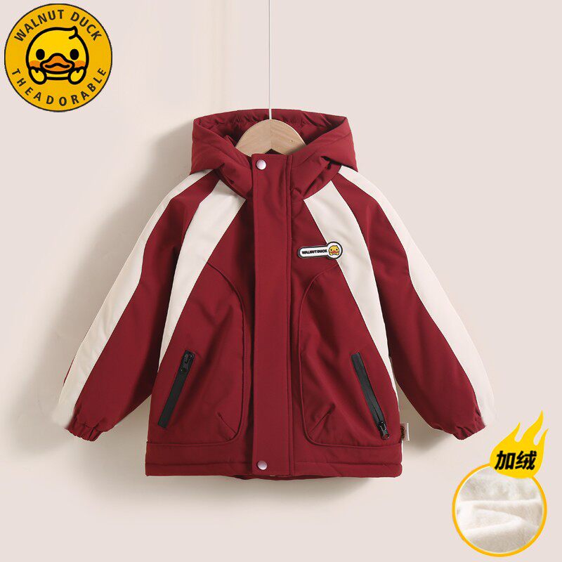 【花花推荐】【顾奈】小黄鸭儿童加绒派克服新款保暖外套XT826,淘宝优惠券,粉丝福利购,淘宝优惠卷