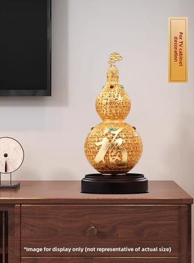 威弗列德福字花丝葫芦摆件开口铜葫芦客厅玄关柜高档装饰乔迁礼物