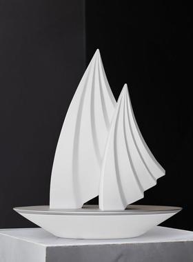 一帆风顺帆船摆件轻奢高档客厅酒柜电视柜玄关高级感家居软装饰品