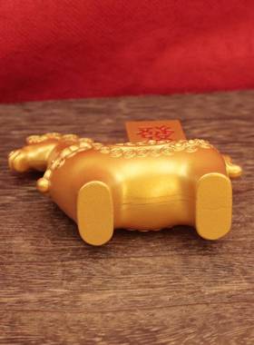 新款实心马上发财转转招财手把件摆件家居客厅玄关办公室摆设工艺