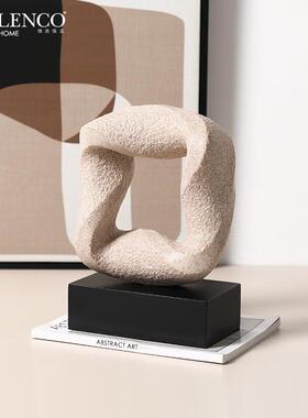意式极简抽象艺术韵律空间雕塑售楼处别墅玄关柜子设计师创意摆件