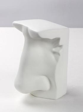 创意人脸五官艺术软装饰品样板房民宿家居玄关柜人物雕塑抽象摆件