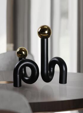 术样板房0443别书房书桌金属球摆件欧美式墅摆件装北饰品艺家居工