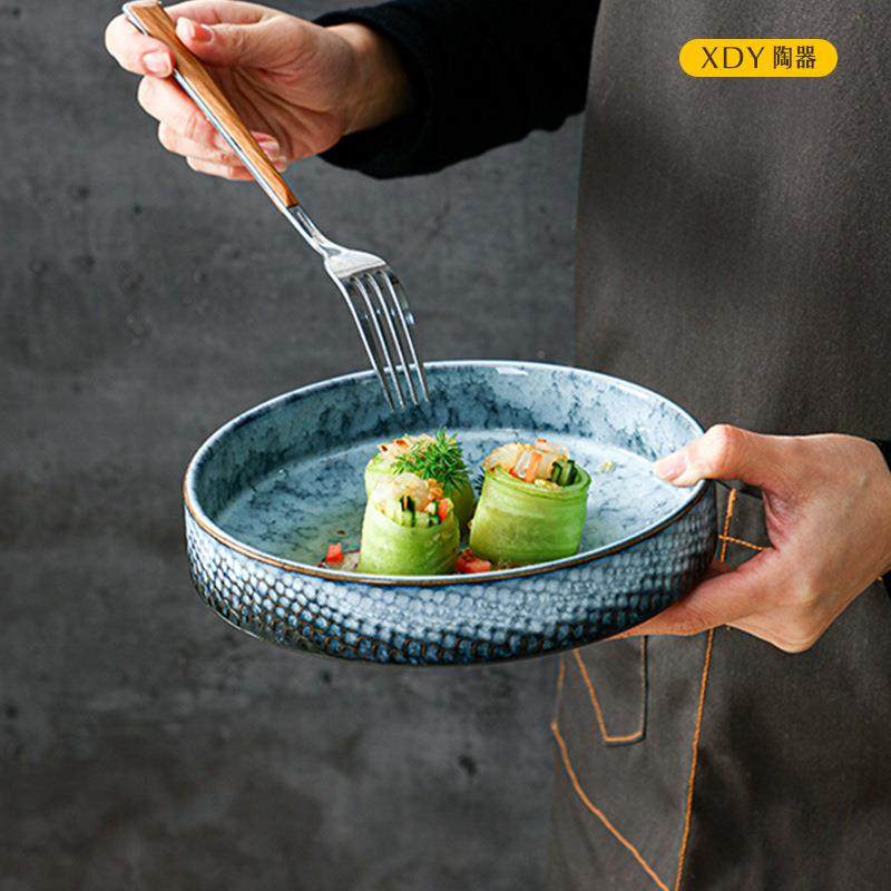 烫复古陶瓷餐具家用高颜值面碗75寸外蜂窝7.5寸外圆钵泡碗盘加厚,淘宝优惠券,粉丝福利购,淘宝优惠卷