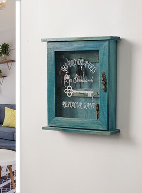 钥匙收纳盒门口进门实木壁挂x客厅创意家用整理装饰玄关装饰钥匙