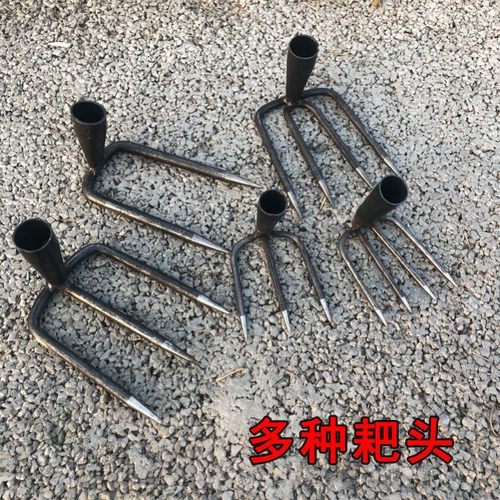 刨花生铁耙小铁扒子翻土耙子家用三齿耙农用碳钢泥土多功能抓地搂 - 图2