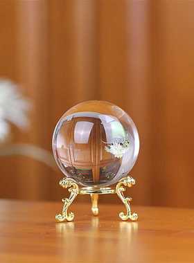 新品欧式水晶球地球仪摆件客厅装饰品足球家居办公室礼品手工艺黄