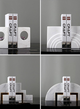 书档摆件样板房售楼处书柜工艺品摆设办公室美式创意装饰书靠书挡