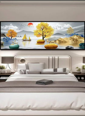 日本进口卧室床头装饰画自粘贴画客厅房间壁画沙发背景墙挂画贴纸