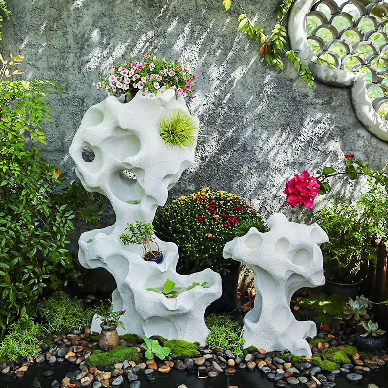 庭院太湖石摆件仿真石头户外花园造景布置园林景观装饰假山观赏石,淘宝优惠券,粉丝福利购,淘宝优惠卷