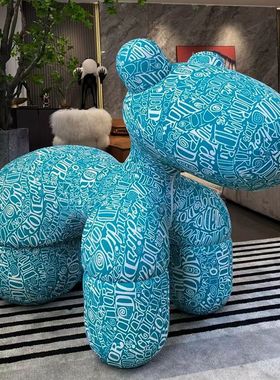 网红小马椅创意h卡通动物大型客厅落地摆件装饰乔迁新居礼物设计