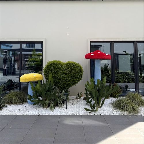 可乐巨型蘑菇抱枕儿童房陈列布展儿童抱枕蘑菇摆件策展陈可定制 - 图0