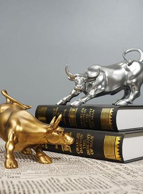 摆件铜牛牛品华尔街办公室客厅工艺装饰气冲天家居礼品纯铜生肖旺