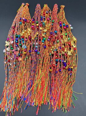 端午节五彩绳铃铛手錬脚炼本命年红绳儿童男女情侣饰品礼品