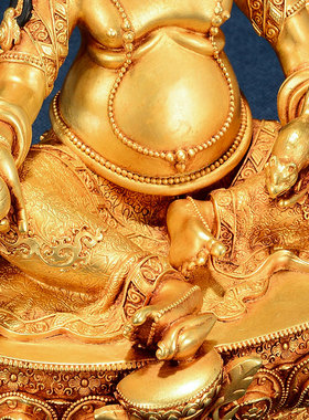 铜摆件全鎏金工艺【五姓财神1套】红/黑/白/绿/黄财神雕塑像装饰