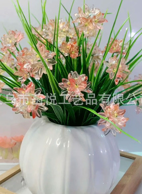 亚克力冰透渐变百合花diy手工串珠丁香花花瓣现货饰品 百子莲