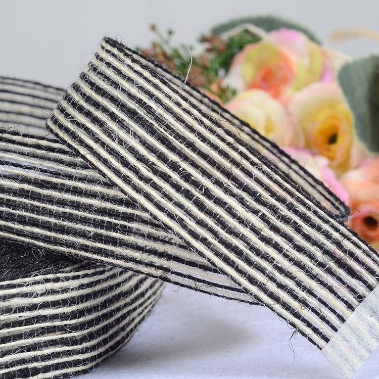 2.8cm彩色鱼丝麻麻织带麻花边编织带DIY麻绳纺织辅料100M - 图1