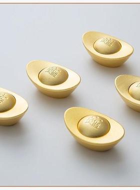 黄铜元宝转转摆件元宝可转动招财进宝家居玄关聚宝盆装饰送礼礼品