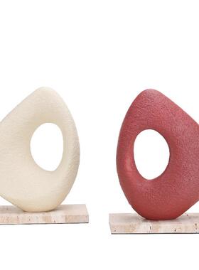 现代简约抽象柜摆店件样板房间所酒PZ1190电视设会计师树脂工艺装