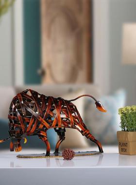 创意装饰摆件创华尔街牛非洲牛酒柜办公桌家居装饰摆件