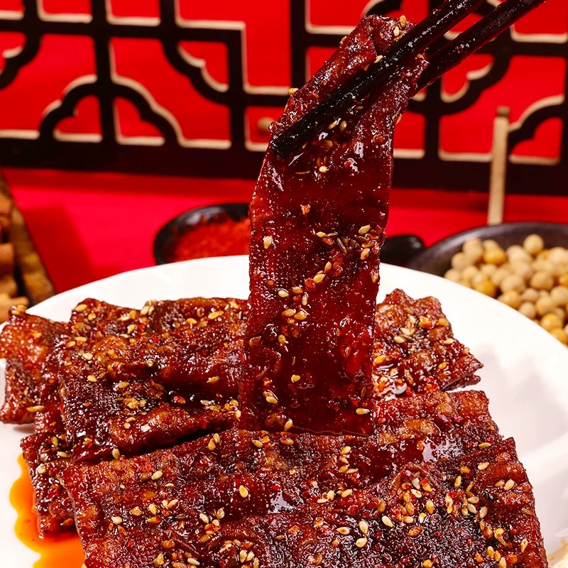 思乡山湖南特产虎纹泡泡干平江辣味零食小吃豆制品香辣零食