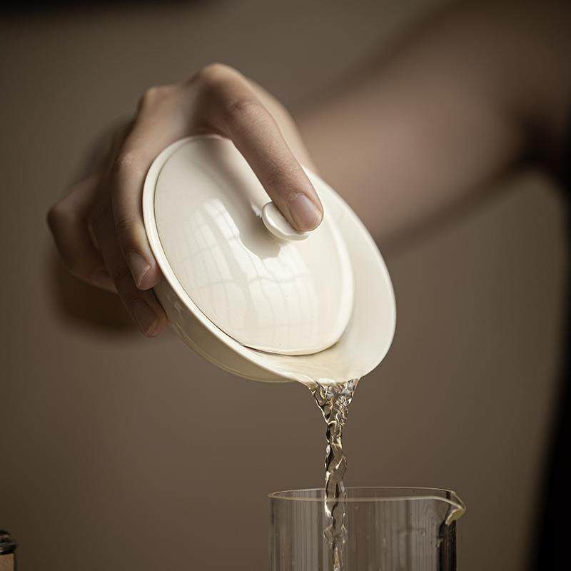 草木灰二才盖碗功夫茶具手工泡茶器家用带盖茶杯单个禅意高档茶碗,淘宝优惠券,粉丝福利购,淘宝优惠卷