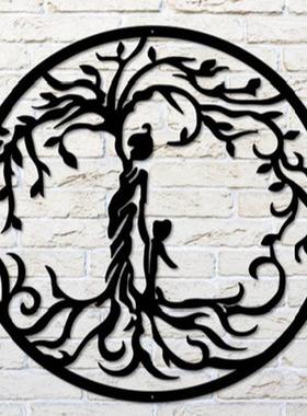 宝妈墙饰艺术金属剪影墙饰贴电商北美欧洲产品非质量不退换