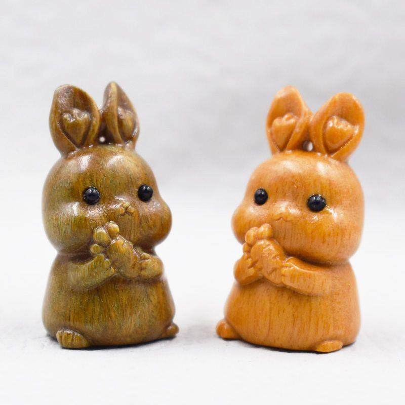 紫檀绿檀芭比檀木实木雕刻趣味萌兔抱萝卜钥匙扣手机链等配饰,淘宝优惠券,粉丝福利购,淘宝优惠卷